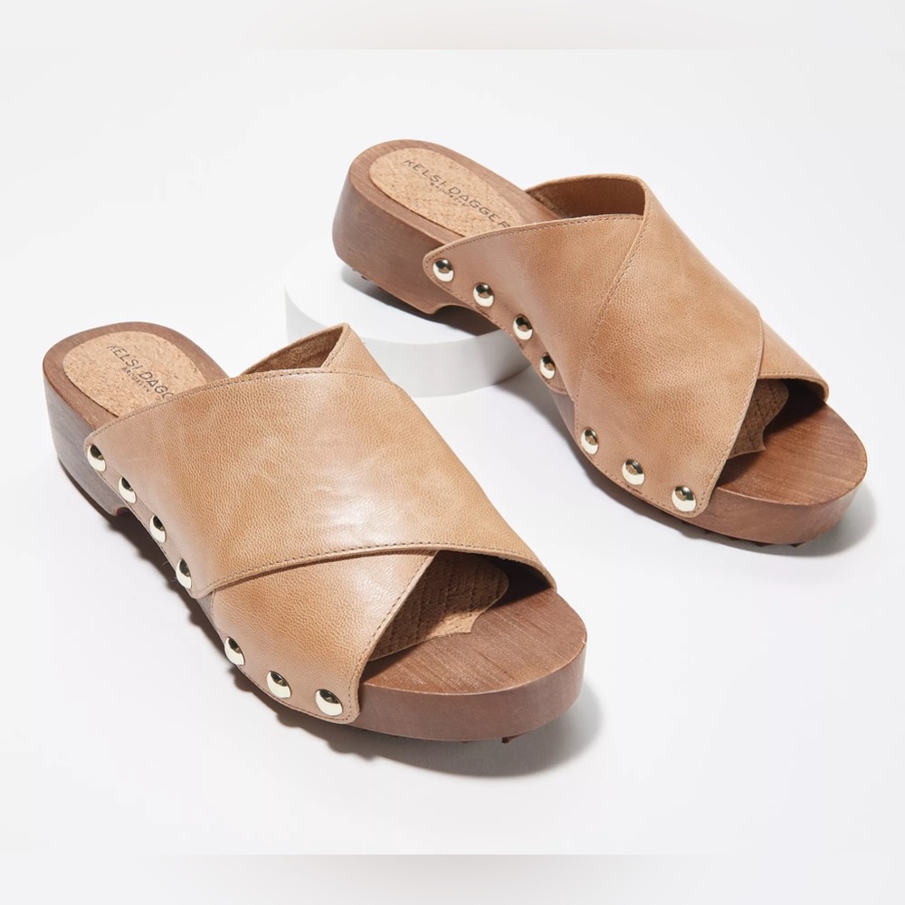 Kelsi Dagger Brooklyn gear wooden clog Sandals 9